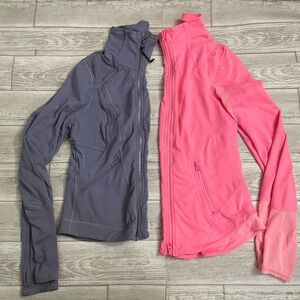 Lot of 2- Zella Women's Size S Small Athletic Zip Up Mesh Jackets